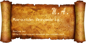 Marozsán Annamária névjegykártya